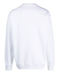Sweat-shirt imprimé blanc Moschino
