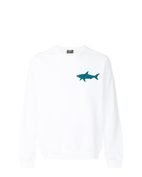 Sweat-shirt imprimé blanc Paul & Shark