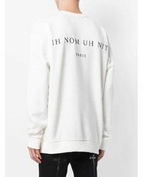 Sweat-shirt imprimé blanc Ih Nom Uh Nit