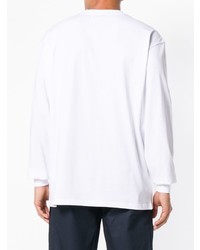 Sweat-shirt imprimé blanc MSGM