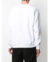 Sweat-shirt imprimé blanc Moschino