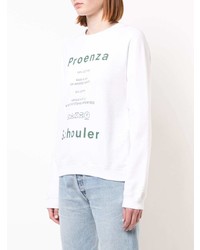 Sweat-shirt imprimé blanc Proenza Schouler