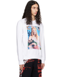 Sweat-shirt imprimé blanc JW Anderson