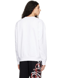 Sweat-shirt imprimé blanc JW Anderson