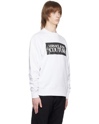 Sweat-shirt imprimé blanc VERSACE JEANS COUTURE