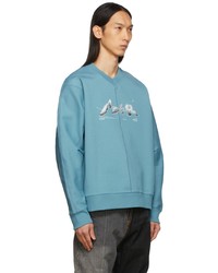 Sweat-shirt imprimé bleu clair Ader Error