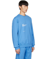 Sweat-shirt imprimé bleu clair Helmut Lang