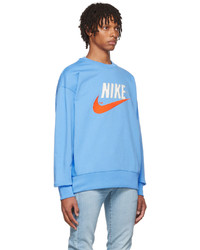 Sweat-shirt imprimé bleu clair Nike
