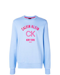 Sweat-shirt imprimé bleu clair Calvin Klein 205W39nyc