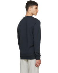 Sweat-shirt imprimé bleu marine et blanc A.P.C.