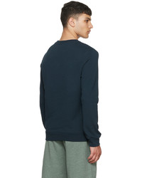 Sweat-shirt imprimé bleu marine et blanc A.P.C.