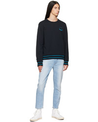 Sweat-shirt imprimé bleu marine Ps By Paul Smith