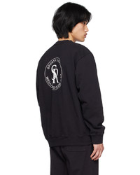 Sweat-shirt imprimé bleu marine Sporty & Rich