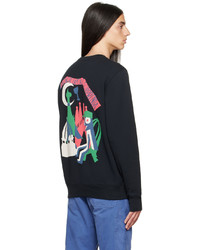 Sweat-shirt imprimé bleu marine Ps By Paul Smith