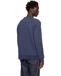 Sweat-shirt imprimé bleu marine MAISON KITSUNÉ