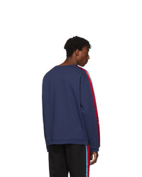 Sweat-shirt imprimé bleu marine Gucci