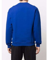 Sweat-shirt imprimé bleu marine Moschino