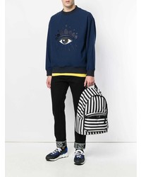 Sweat-shirt imprimé bleu marine Kenzo