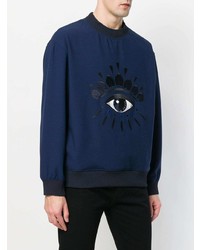 Sweat-shirt imprimé bleu marine Kenzo