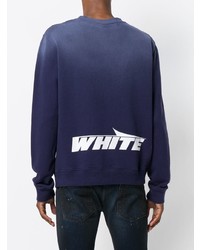 Sweat-shirt imprimé bleu marine Off-White