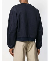 Sweat-shirt imprimé bleu marine Oamc