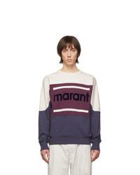 Sweat-shirt imprimé bleu marine Isabel Marant