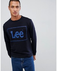 Sweat-shirt imprimé bleu marine Lee