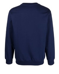 Sweat-shirt imprimé bleu marine Moschino