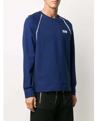 Sweat-shirt imprimé bleu marine Moschino