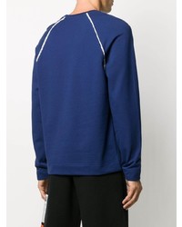 Sweat-shirt imprimé bleu marine Moschino