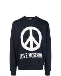 Sweat-shirt imprimé bleu marine Love Moschino