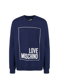 Sweat-shirt imprimé bleu marine Love Moschino