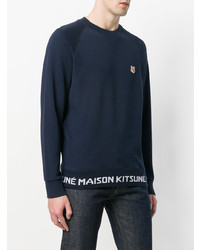 Sweat-shirt imprimé bleu marine MAISON KITSUNÉ