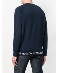 Sweat-shirt imprimé bleu marine MAISON KITSUNÉ