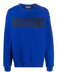 Sweat-shirt imprimé bleu marine Moschino