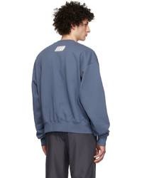 Sweat-shirt imprimé bleu marine We11done