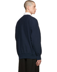 Sweat-shirt imprimé bleu marine Undercover