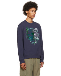 Sweat-shirt imprimé bleu marine Kenzo