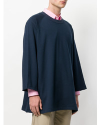 Sweat-shirt imprimé bleu marine Comme Des Garçons Shirt Boys