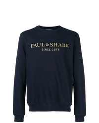 Sweat-shirt imprimé bleu marine Paul & Shark