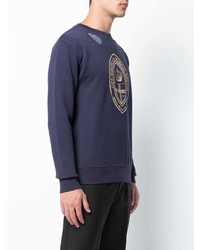 Sweat-shirt imprimé bleu marine Off-White