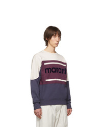 Sweat-shirt imprimé bleu marine Isabel Marant