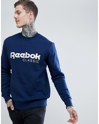 Sweat-shirt imprimé bleu marine Reebok