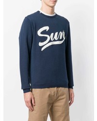 Sweat-shirt imprimé bleu marine Sun 68