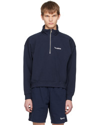 Sweat-shirt imprimé bleu marine Sporty & Rich