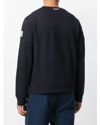 Sweat-shirt imprimé bleu marine Moncler Gamme Bleu