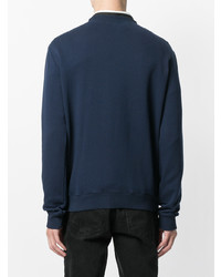 Sweat-shirt imprimé bleu marine Saint Laurent