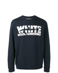 Sweat-shirt imprimé bleu marine White Mountaineering