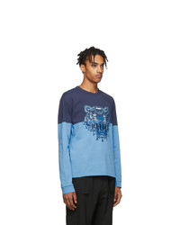 Sweat-shirt imprimé bleu Kenzo