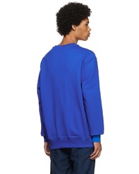 Sweat-shirt imprimé bleu Alexander McQueen